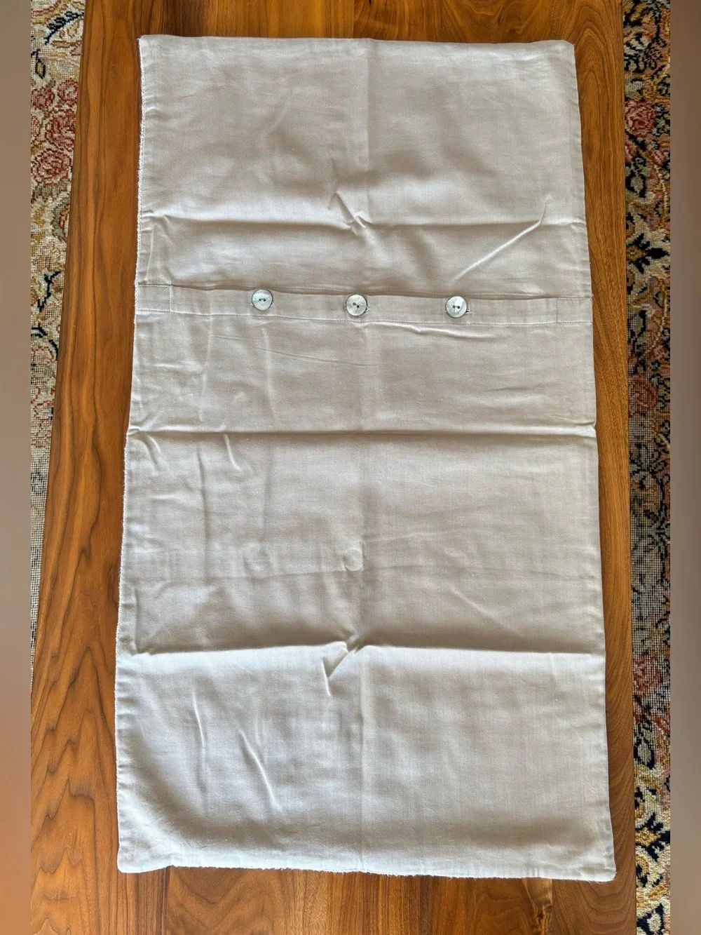 Crate & Barrel King Duvet Cover + 2 King Shams Greige Textured Linen Blend Set